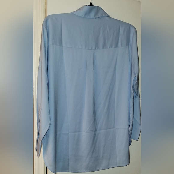Lane Bryant Blue Dress Shirt Classic Design, NWT - Picture 3 of 5